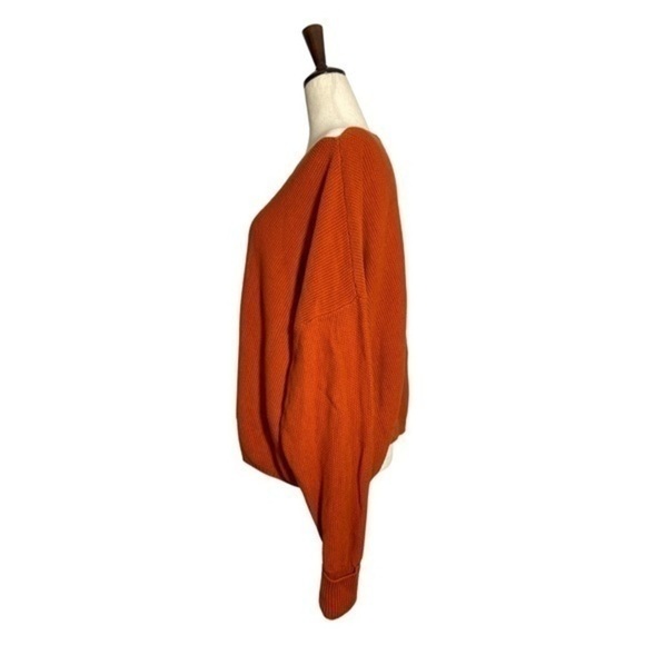French Connection • Babysoft Slash Neck Boatneck Pullover Sweater Orange L - Picture 4 of 9